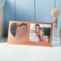 Personalised Solid Copper Engagement Photo And Map Print, thumbnail 2 of 7