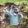 Two Bunny Watering Can Fairy Garden Ornaments In Bag, thumbnail 6 of 8