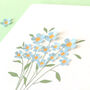 Sympathy Card With Paper Forget Me Not Flowers, thumbnail 6 of 7