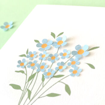 Sympathy Card With Paper Forget Me Not Flowers, 6 of 7