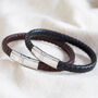 Men's Woven Bracelet With Stainless Steel Clasp, thumbnail 2 of 10