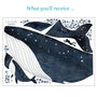 The Whale And The Diver Fabric Wall Sticker, thumbnail 5 of 5