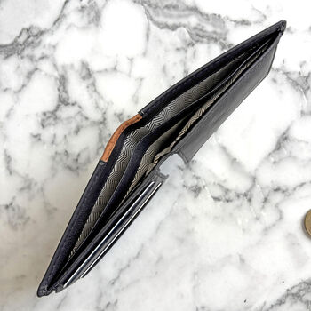Black Leather Wallet Rfid Secure, 4 of 4