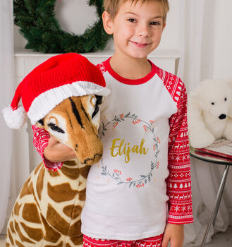 Personalised Nordic Matching Family Christmas Pyjamas, 2 of 12