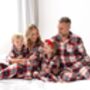 Family Christmas Personalised Embroidered Cream Check Pyjamas, thumbnail 5 of 10