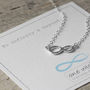 Infinity Symbol Sterling Silver Necklace, thumbnail 1 of 8