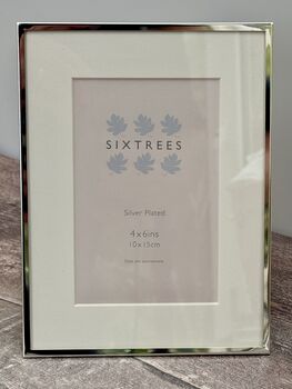 Sixtrees Silver Plated Photo Frame With Aperture, Four X Six, 2 of 3