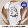 Outline Sheltie Portrait Bodysuit, thumbnail 1 of 3