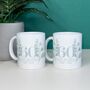 Mrs And Mrs Personalised Diamond Wedding Anniversary Mugs, thumbnail 3 of 5