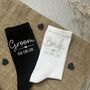 Personalised Bride And Groom Wedding Day Socks, thumbnail 1 of 3