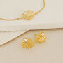 Gold Plated Leaf Pearl Bracelet, thumbnail 6 of 9