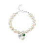 Pearl And Birthstone Christening Bracelet, thumbnail 7 of 12