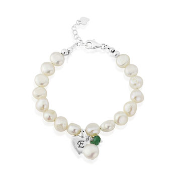 Pearl And Birthstone Christening Bracelet, 7 of 12