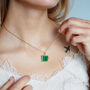 Personalised Malachite Locket Necklace, thumbnail 1 of 12