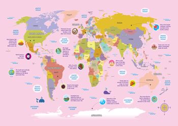 Girls World Map Poster, 2 of 2