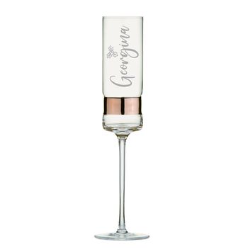 Personalised Holly Banded Champagne Flute, 5 of 7