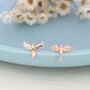 Extra Tiny Mismatched Dragon And Phoenix Stud Earrings In Sterling Silver, thumbnail 7 of 12