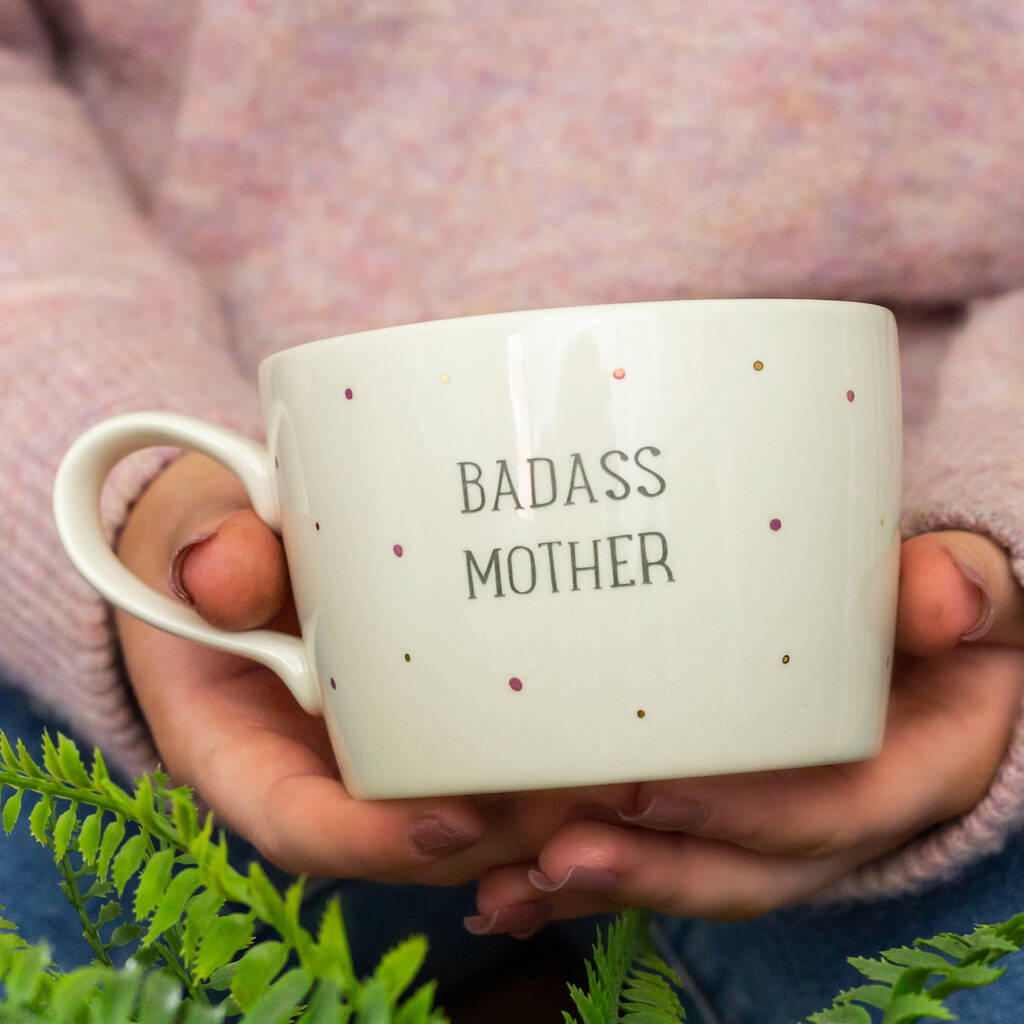 Badass Mother Handmade Metallic Cup, 1 of 3