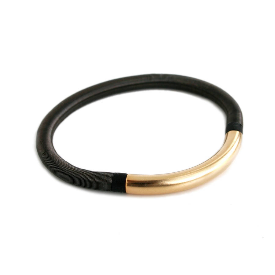 minimal two toned bracelet by industrial jewellery | notonthehighstreet.com