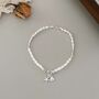 Kimora Ivory Silver Pearl Sea Oyster Charm Bracelet, thumbnail 2 of 5