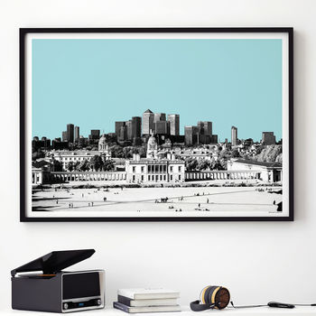 London Skyline Art Print Greenwich To Canary Wharf, 2 of 7