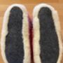 100% Siberian Wool Slippers In Pink, thumbnail 5 of 6