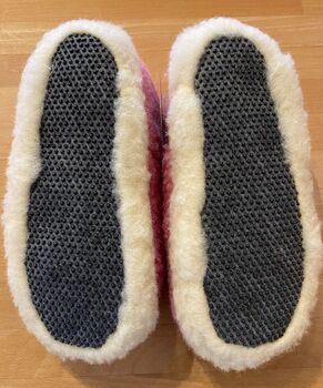 100% Siberian Wool Slippers In Pink, 5 of 6