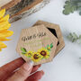 Personalised Wooden Wedding Ring Box Sunflower, thumbnail 2 of 9