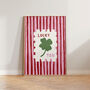 Lucky You Striped Wall Art Print, thumbnail 2 of 8