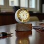 Golf Ball Clock With Personalised Wood Plinth, thumbnail 7 of 12
