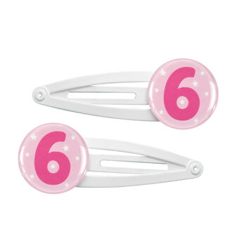 6th Birthday Hair Clips Gift Set, 2 of 2