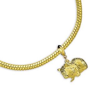 Guinea Pig Sterling Silver, Gold Plated Charm, 3 of 5