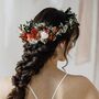 Bramble Autumnal Dried Flower Crown Wedding Headband, thumbnail 1 of 3