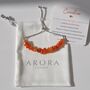 Carnelian Crystal Slider Bracelet Silver Plated Chain, thumbnail 2 of 4