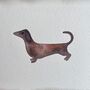 Dachshund Dog Original Watercolour Painting / Card, thumbnail 5 of 5