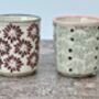 Set Of Two Patterned Egg Cups, thumbnail 1 of 3