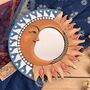 Set Of Three Wooden Sun And Moon Bohemian Wall Mirrors, thumbnail 6 of 8