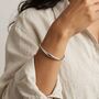 Organically Shaped Bangle Silver, thumbnail 3 of 8