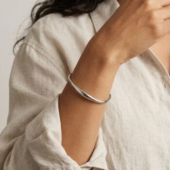 Organically Shaped Bangle Silver, 3 of 8