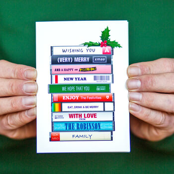 Personalised Cassette Tape Christmas Cards, 3 of 5