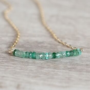 May Birthstone Real Emerald Necklace, 7 of 9
