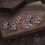 Sterling Silver Genuine Garnet Droplet Hoop Earrings, thumbnail 5 of 10