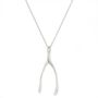 Silver Wishbone Pendant, thumbnail 1 of 8