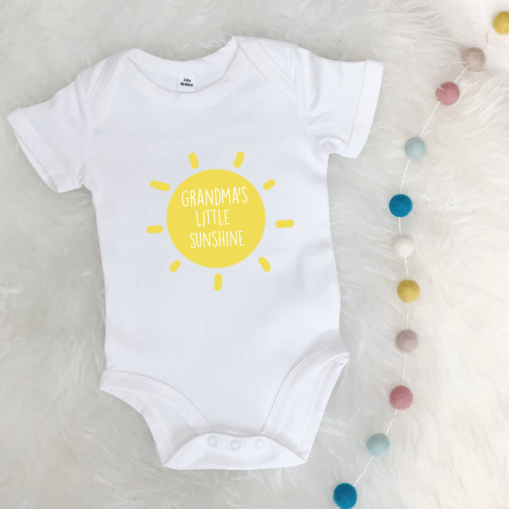 Personalised Little Sunshine Babygrow By Lovetree Design