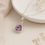 Personalised June Birthstone Necklace In Sterling Silver, thumbnail 4 of 10