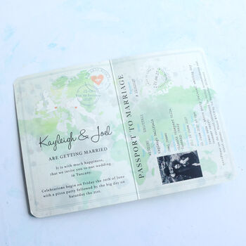 Italy, Tuscany Passport Wedding Invitation, 3 of 4