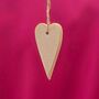 Glittered Wooden Heart Hanging Decoration, thumbnail 1 of 2