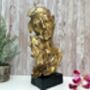 Abstract Couple Sculpture With Gold Leaf Detail Gift Ornament, thumbnail 2 of 9