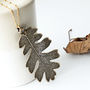 Oak Real Leaf Statement Necklace, thumbnail 3 of 12