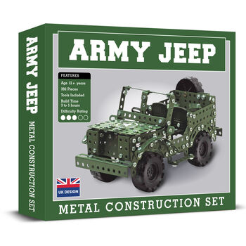 Make Your Own Army Jeep Metal Construction Set, 3 of 9